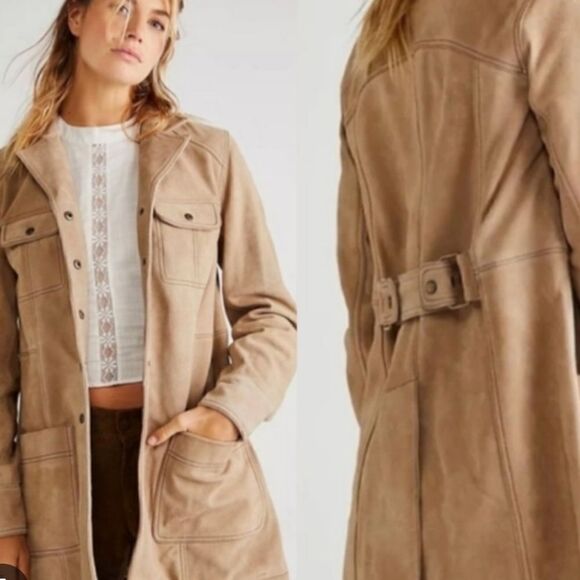 New Free People Lainie Suede Jacket / size XS - Picture 4 of 10